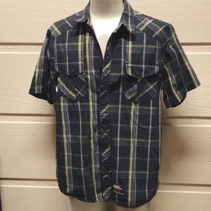 No Fear plaid button down shirt XL